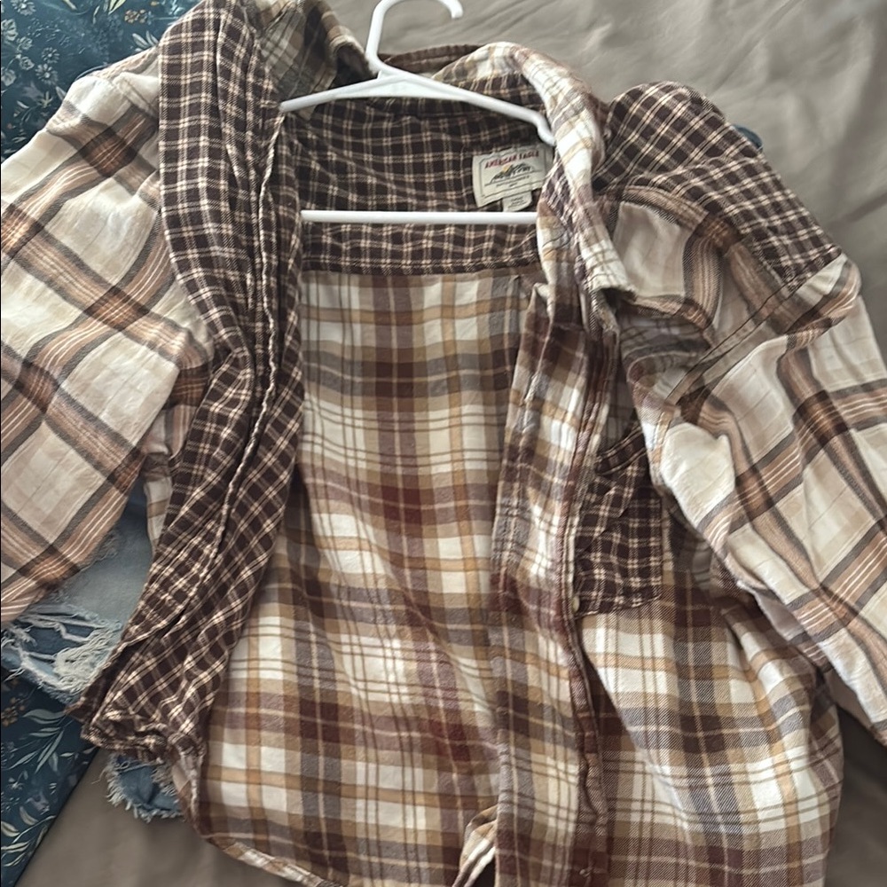 American Eagle Plaid Flannel Shirt